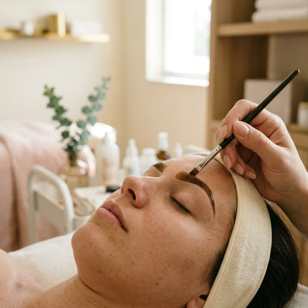 Henna brow shaping designed to the face