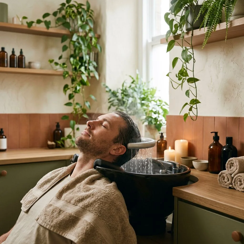 A relaxing head spa session to relieve stress