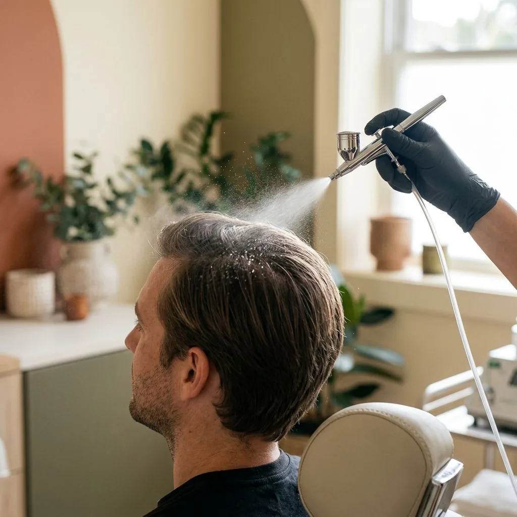Oxygen scalp therapy: a cool, refreshing mist over the scalp