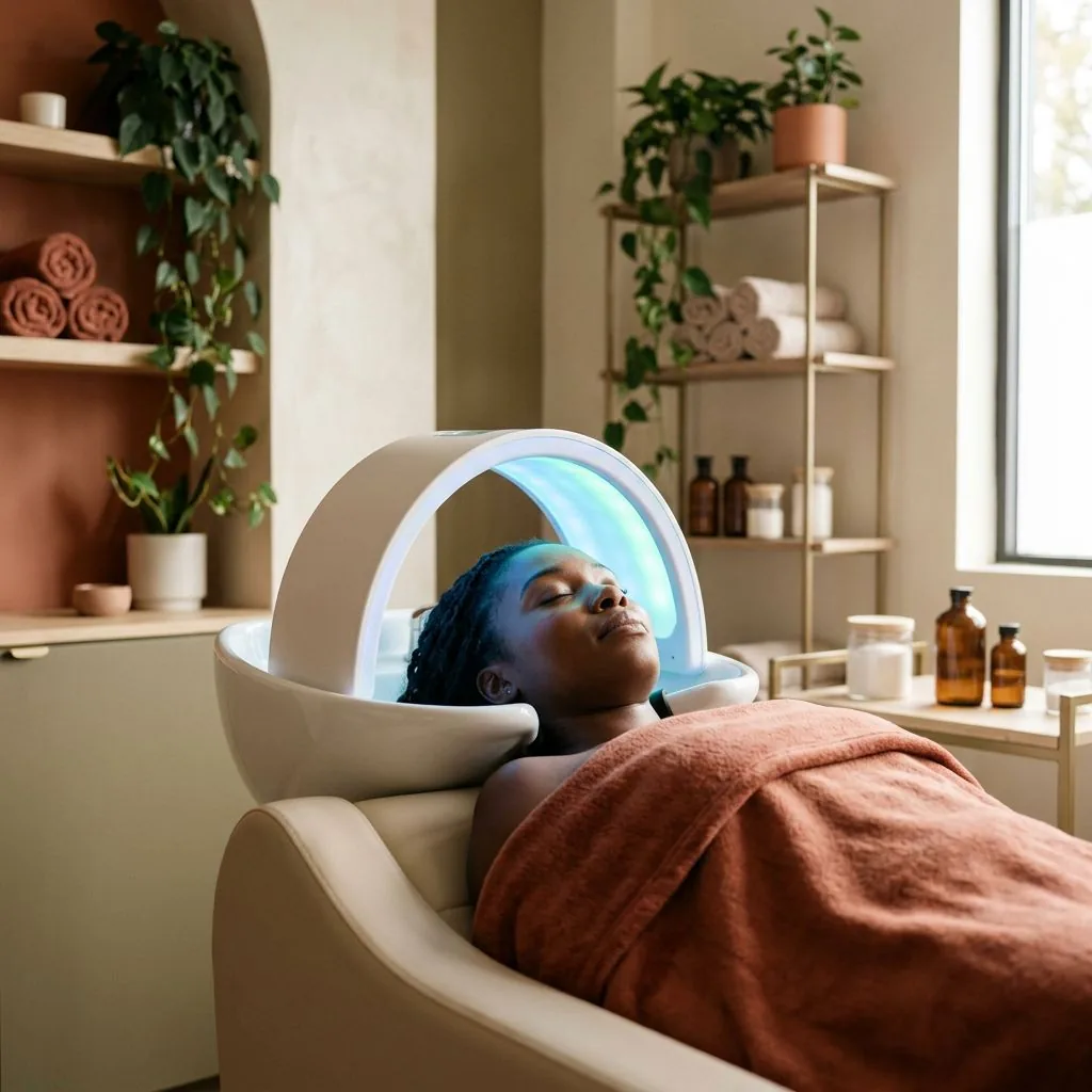 LED light therapy for scalp care